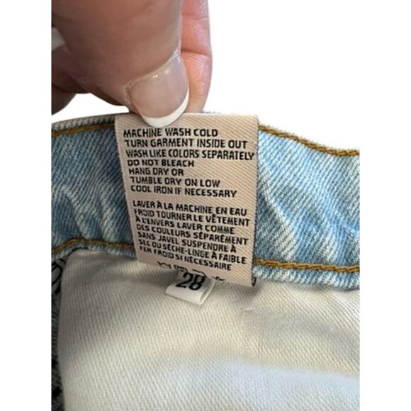 "REVICE" Two Tone Denim Retro Jeans SZ 28, 70s Vibe Hippie 100% Cotton 80s Mall - Picture 7 of 12